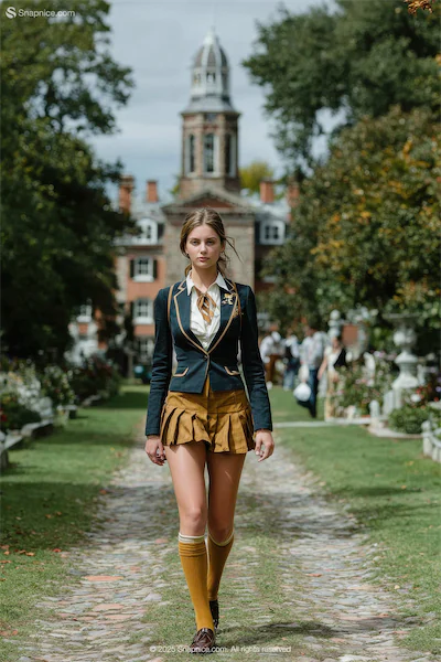 Preppy School Style on a Leafy University Campus 18-cover