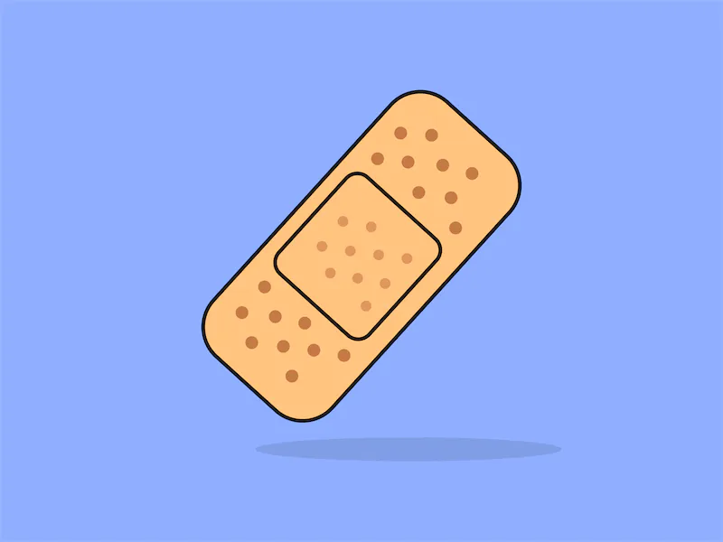 Cute Bandage – Flat Vector Cartoon Illustration-cover