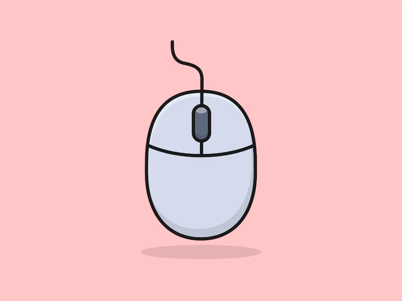 Cute Computer Mouse – Flat Vector Cartoon Illustration-cover