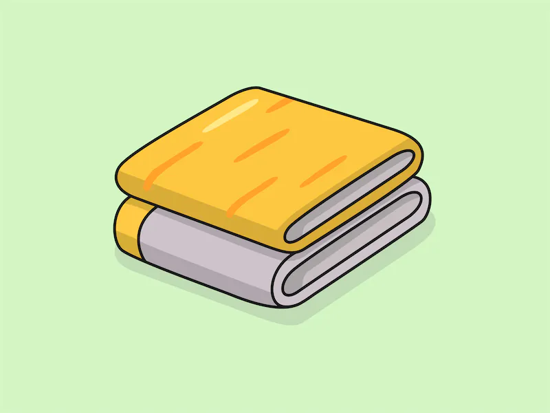 Cute Emergency blanket – Flat Vector Cartoon Illustration, Isolated Icon Concept-cover