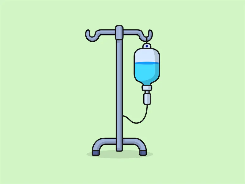 Cute IV stand – Flat Vector Cartoon Illustration-cover