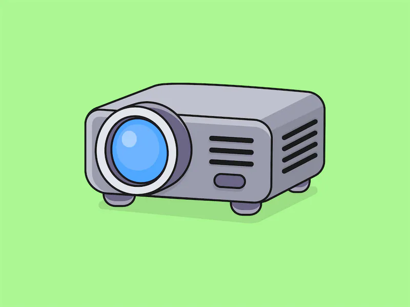 Cute Projector – Flat Vector Cartoon Illustration-cover