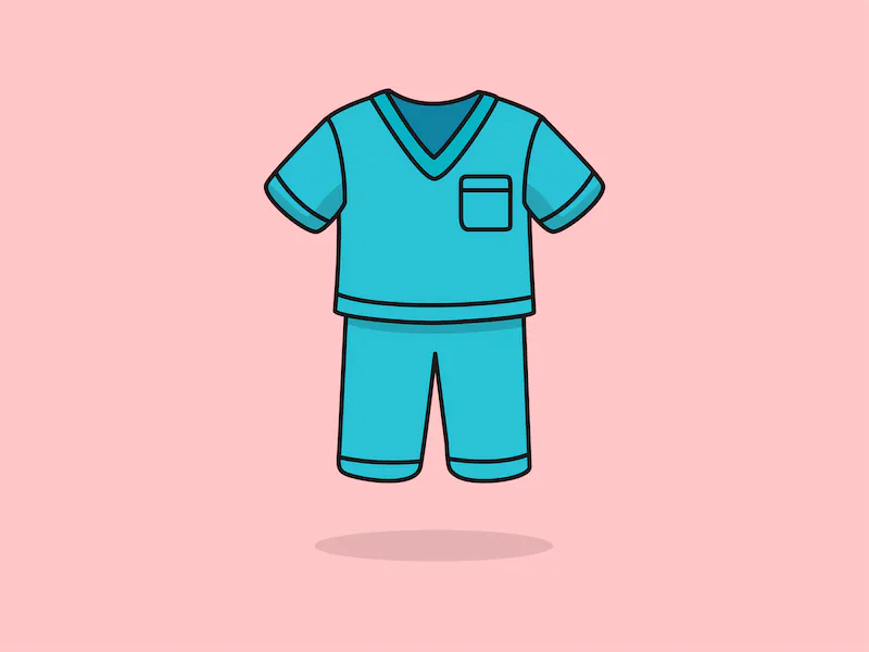 Cute Scrubs– Flat Vector Cartoon Illustration-cover