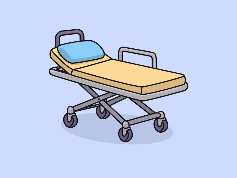 Cute Stretcher – Flat Vector Cartoon Illustration-cover
