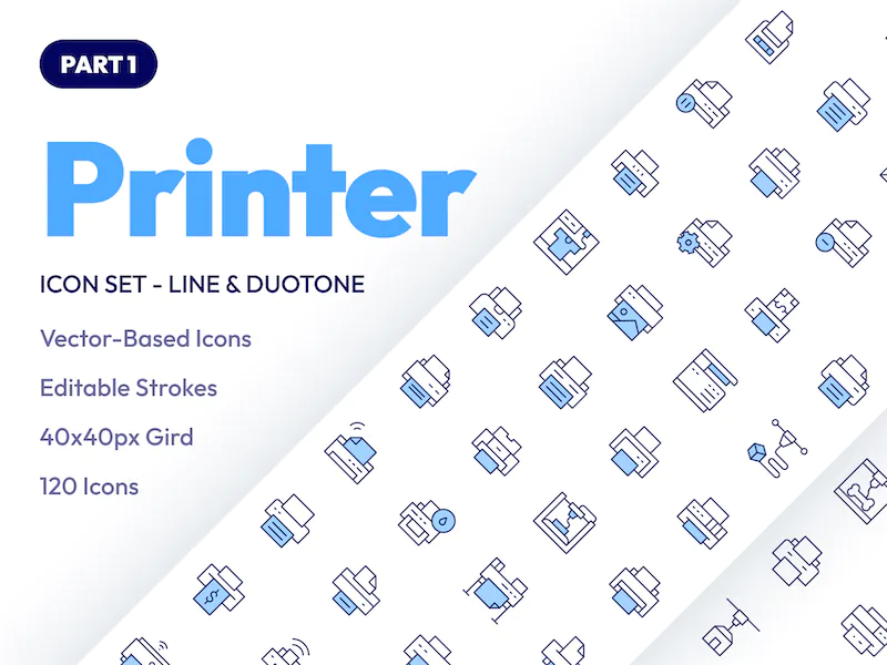 Printer Icon Set P1 1