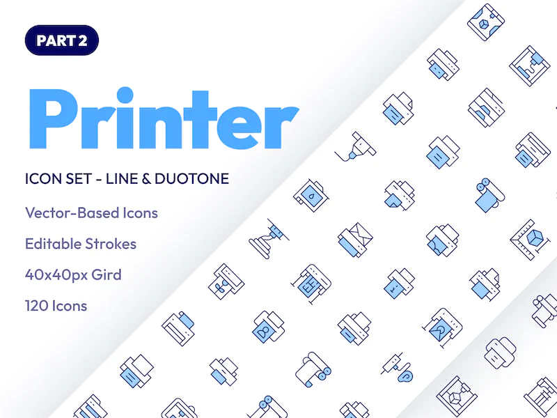 Printer Icon Set P2 1